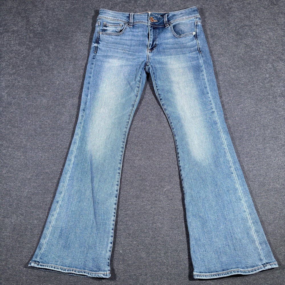 American Eagle Outfitters Women's Boot Cut Jeans - Light Blue (short)